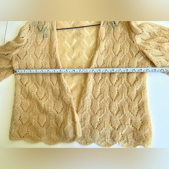 Crochet opened handmade knitted Cardigan - Picture 5 of 7